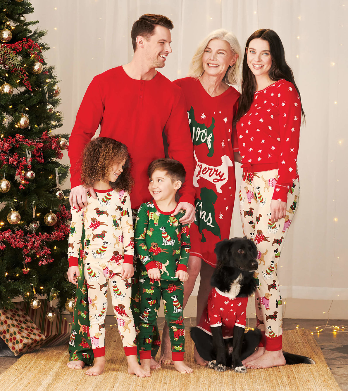 Agrandir l'image de Pyjamas pour la famille - Chiens des fêtes