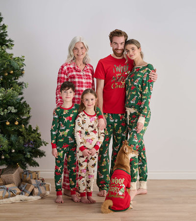 Cool Baenie Red White Family Christmas Sleeves Pajama Set - Family