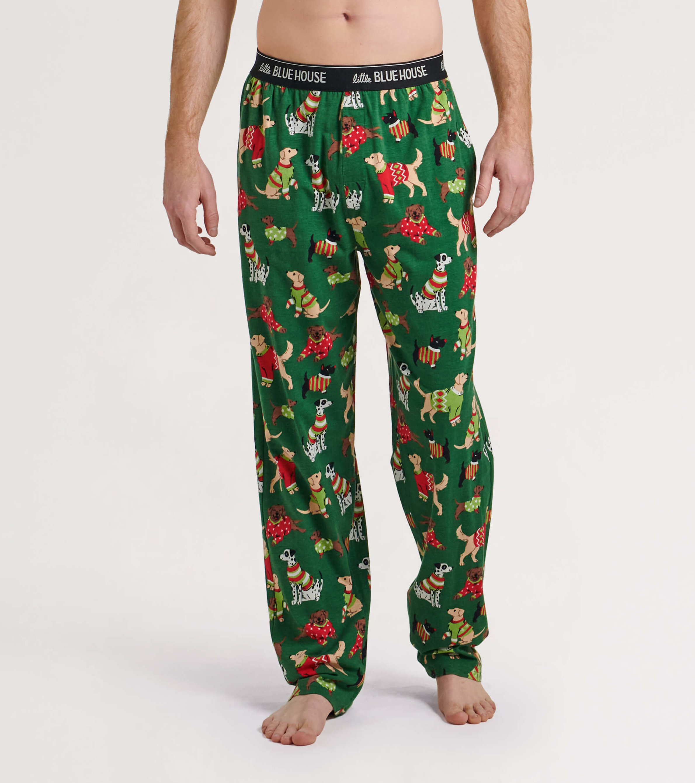 Woofing Christmas Men's Tee and Pants Pajama Separates - Little