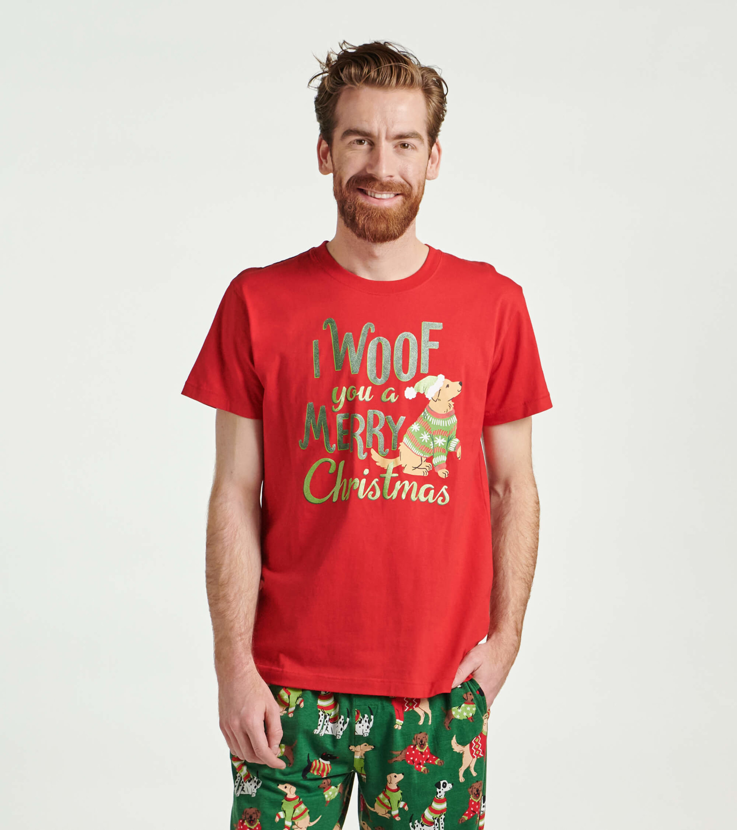 Woofing Christmas Family Pajamas - Little Blue House CA