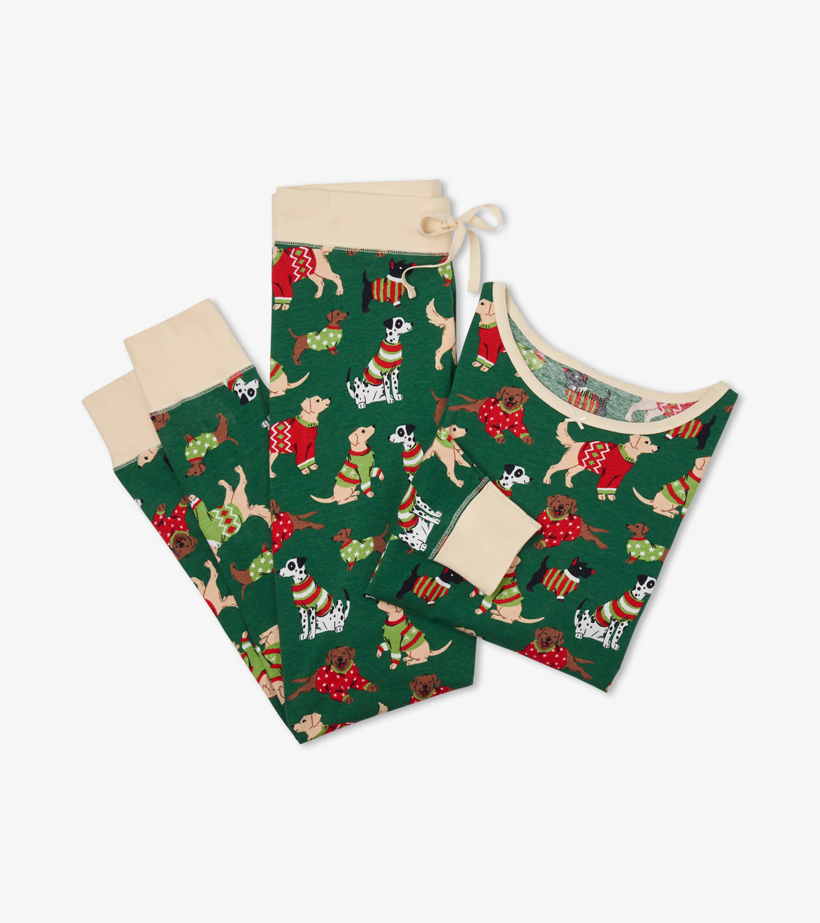 View larger image of Women's Woofing Christmas Jersey Pajama Set