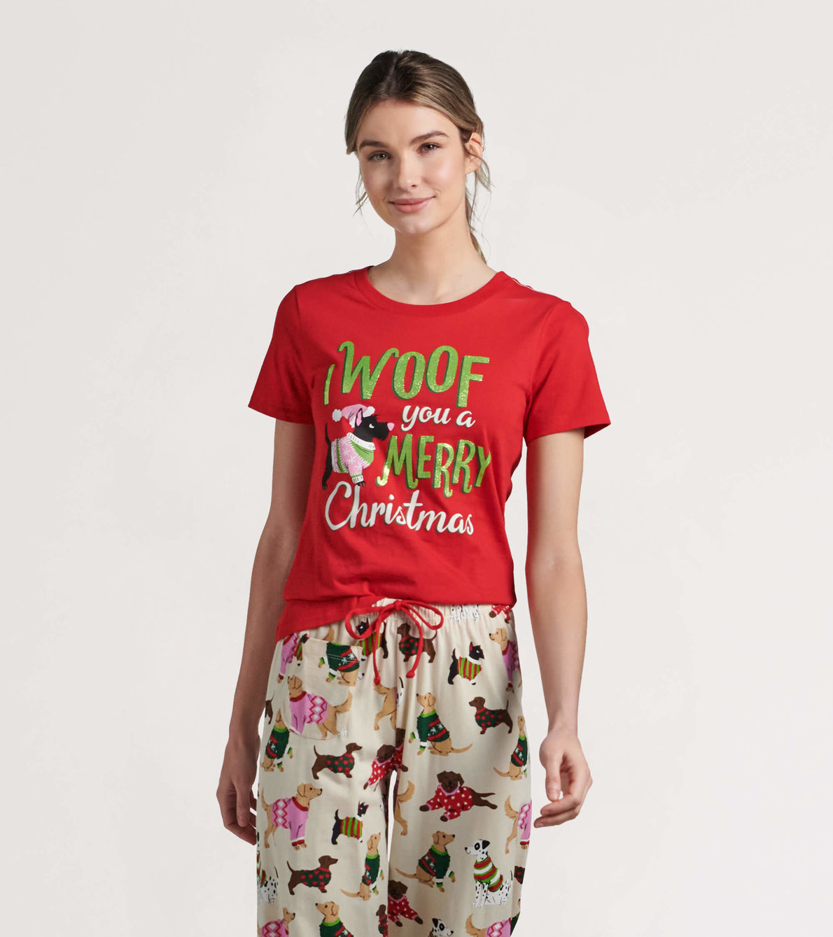 View larger image of Woofing Christmas Women's Pajama Tee