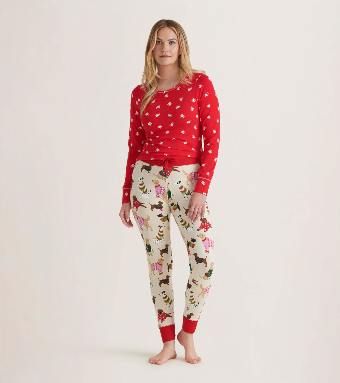 View larger image of Woofing Christmas Women's Tee and Leggings Pajama Separates