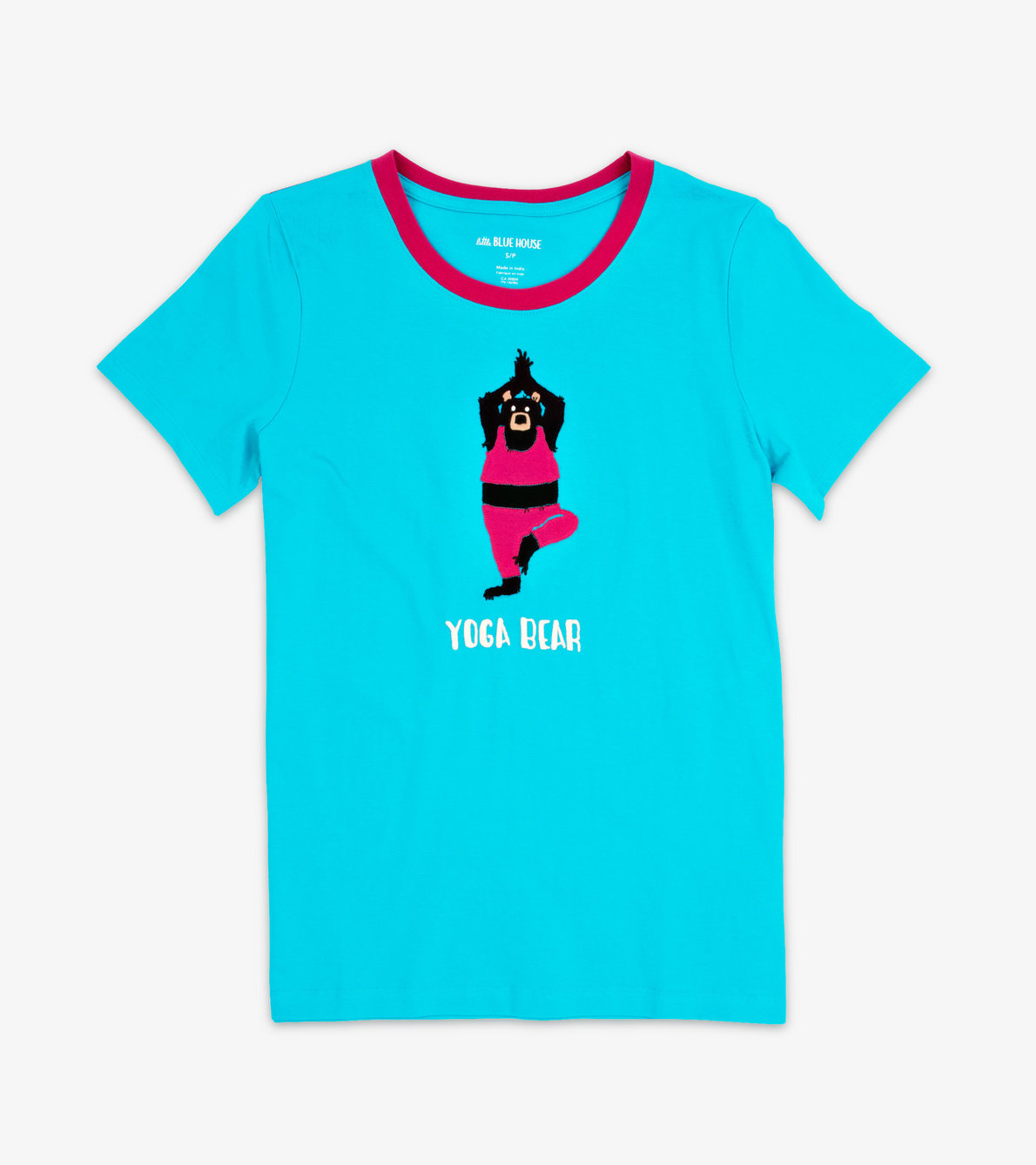Agrandir l'image de T-shirt de pyjama pour femme – Ours « Yoga bear »